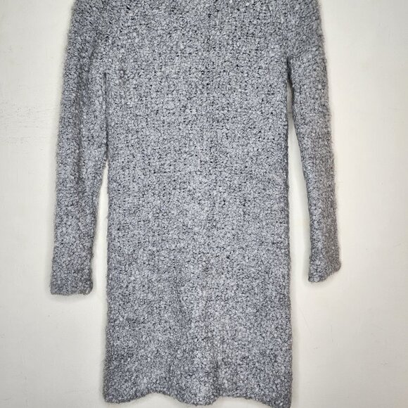 Silvia Novelli Gray Mohair Wool Blend Boucle Texture Longline Full Zip Cardigan - Picture 9 of 9